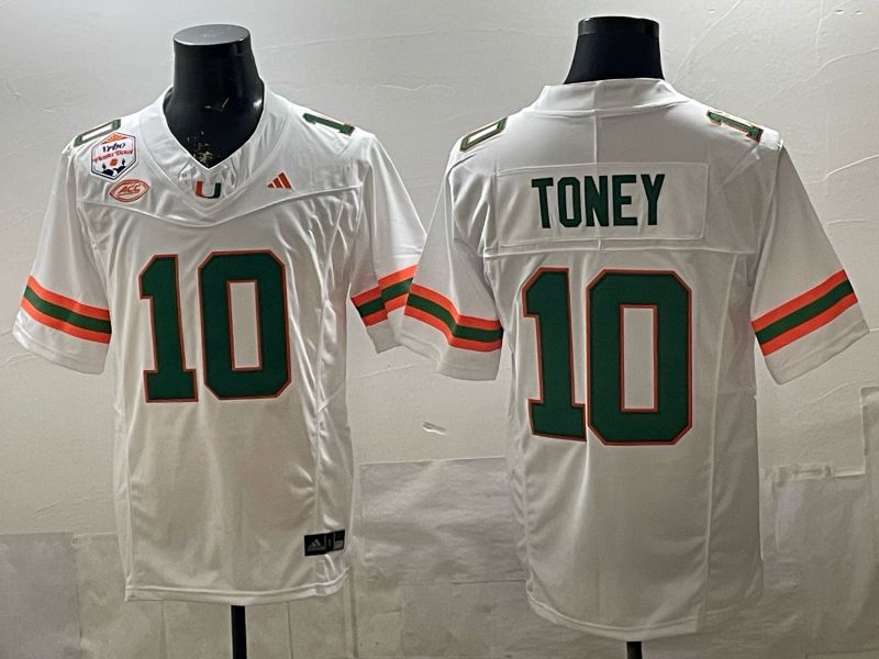 Men 2026 Miami Hurricanes #10 Toney White 3th generations Nike Limited NCAA Jersey 014->ncaa teams->NCAA Jersey